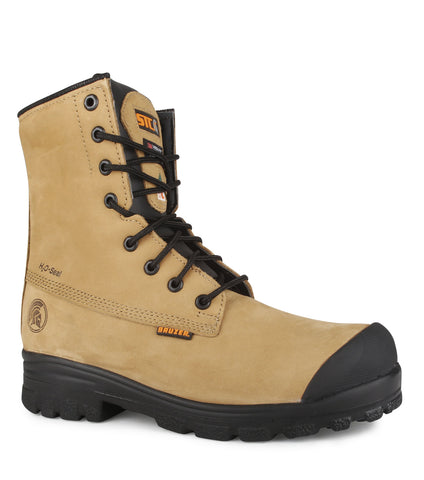 Canuck, Tan | Waterproof Nubuck leather 8" Work Boots | With Vibram